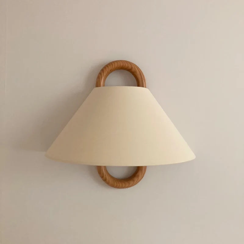 Solid Wood Wall Lamp | Beech Wood Bedside Sconce Modern Lighting | Lologe