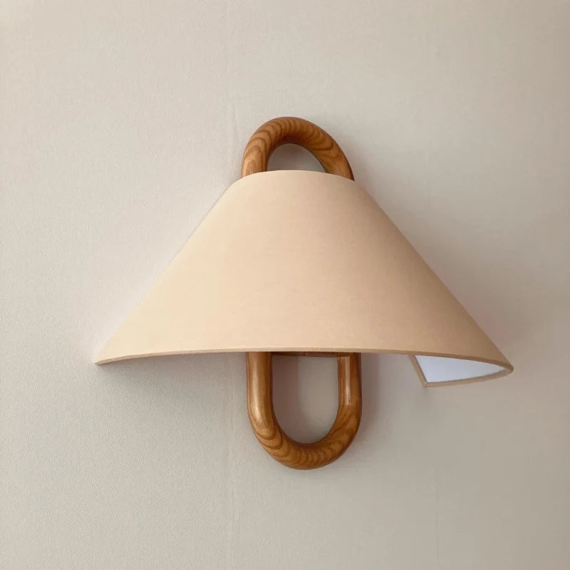 Solid Wood Wall Lamp | Beech Wood Bedside Sconce Modern Lighting | Lologe