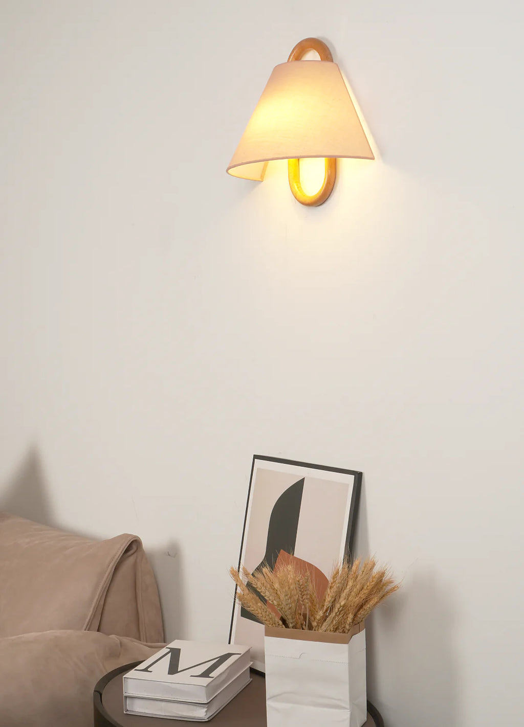 Solid Wood Wall Lamp | Beech Wood Bedside Sconce Modern Lighting | Lologe