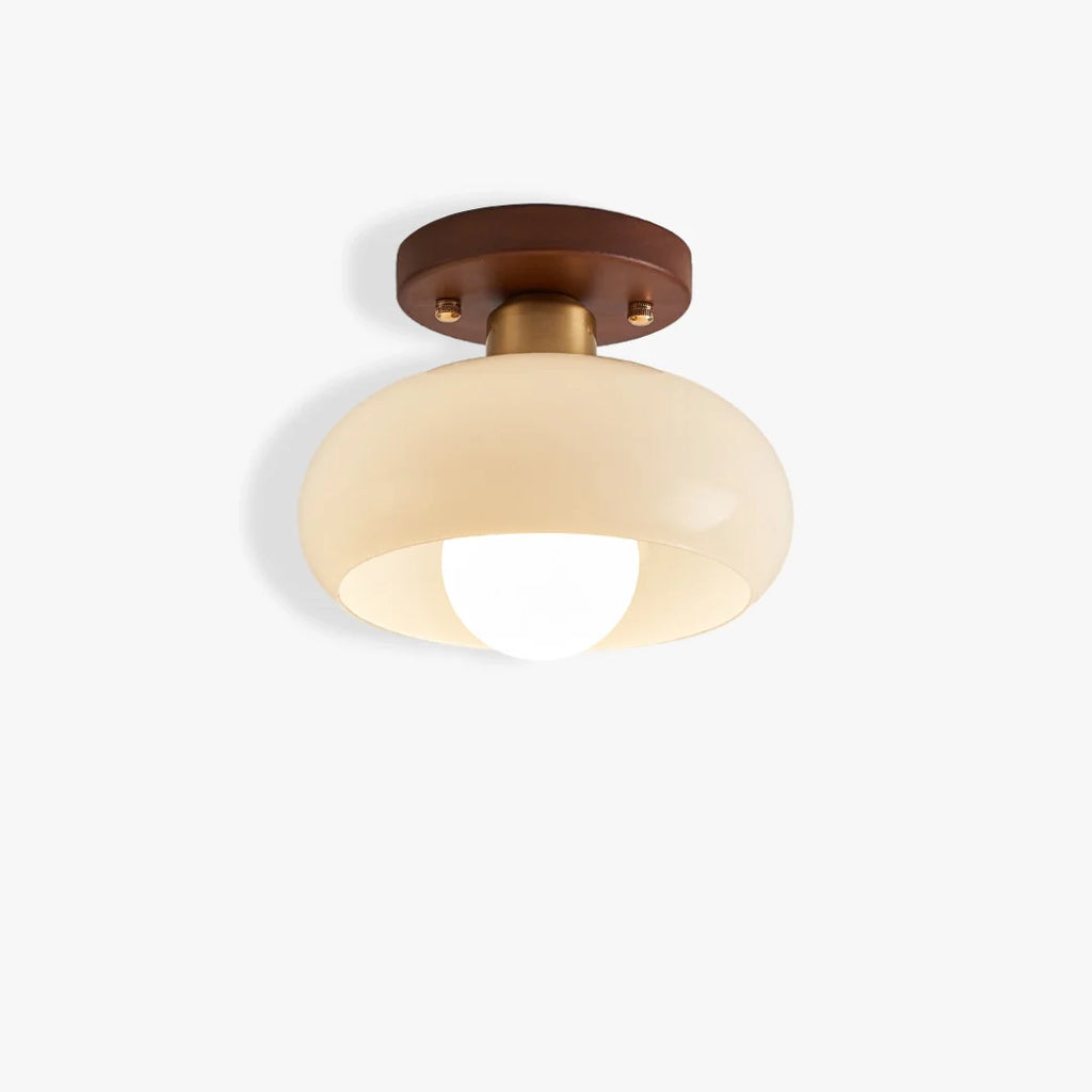 Wood Ceiling Light | Modern Flush Mount Fixture | Natural Wood Lighting | Lologe