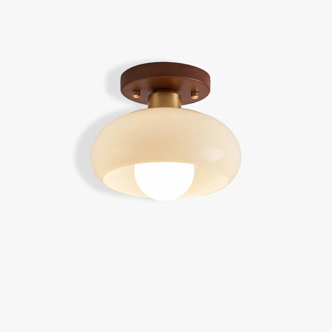 Wood Ceiling Light | Modern Flush Mount Fixture | Natural Wood Lighting | Lologe