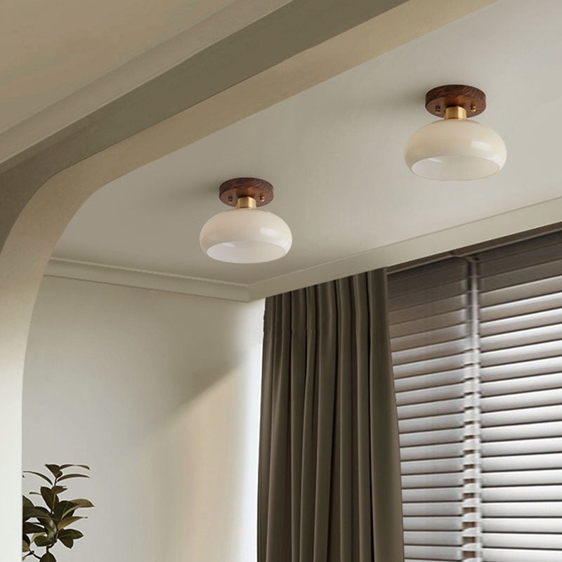Wood Ceiling Light | Modern Flush Mount Fixture | Natural Wood Lighting | Lologe