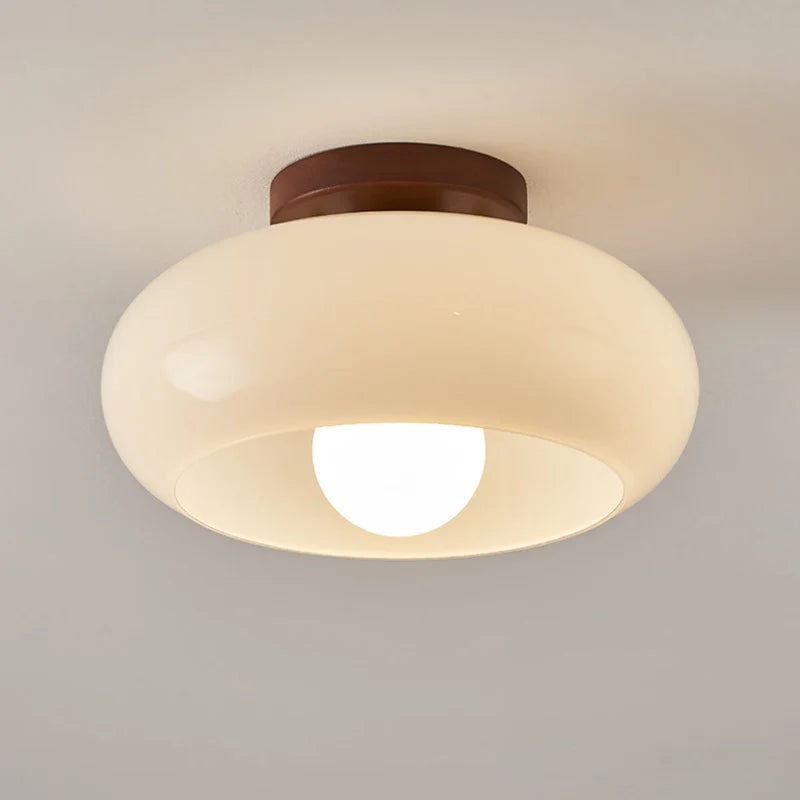 Wood Ceiling Light | Modern Flush Mount Fixture | Natural Wood Lighting | Lologe