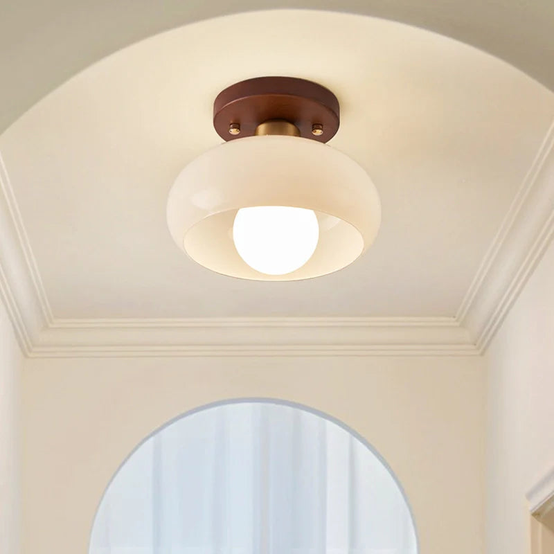 Wood Ceiling Light | Modern Flush Mount Fixture | Natural Wood Lighting | Lologe