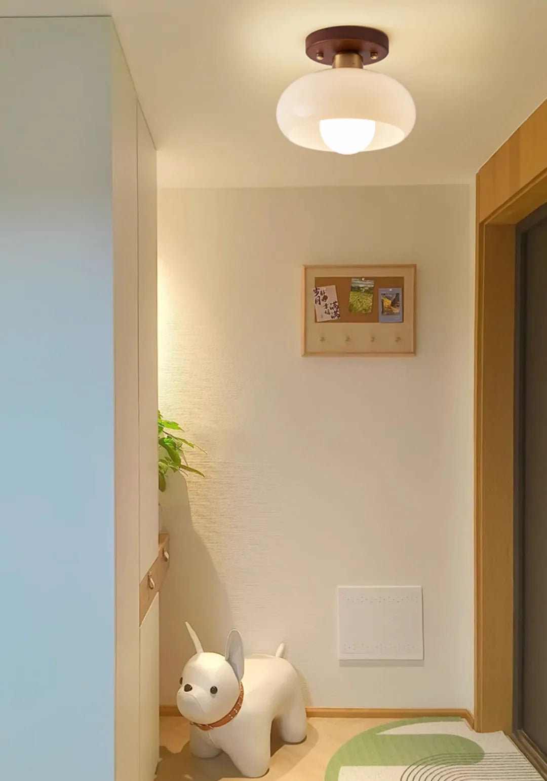 Wood Ceiling Light | Modern Flush Mount Fixture | Natural Wood Lighting | Lologe