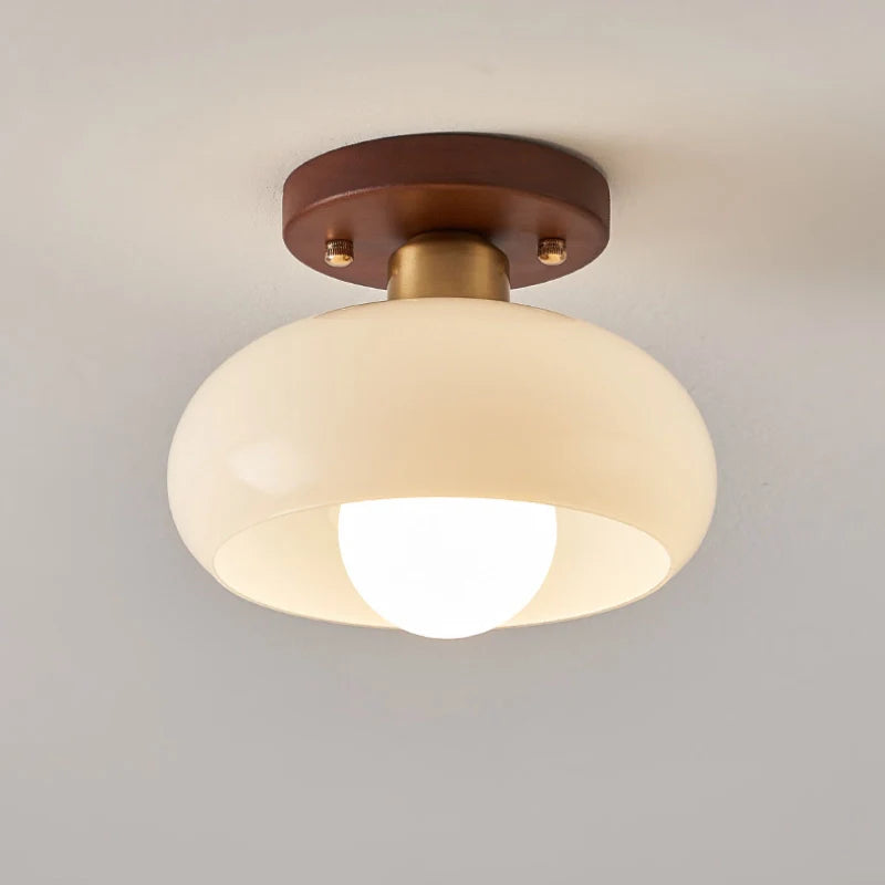 Wood Ceiling Light | Modern Flush Mount Fixture | Natural Wood Lighting | Lologe