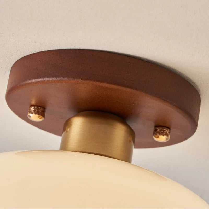 Wood Ceiling Light | Modern Flush Mount Fixture | Natural Wood Lighting | Lologe