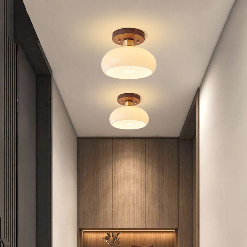 Wood Ceiling Light | Modern Flush Mount Fixture | Natural Wood Lighting | Lologe