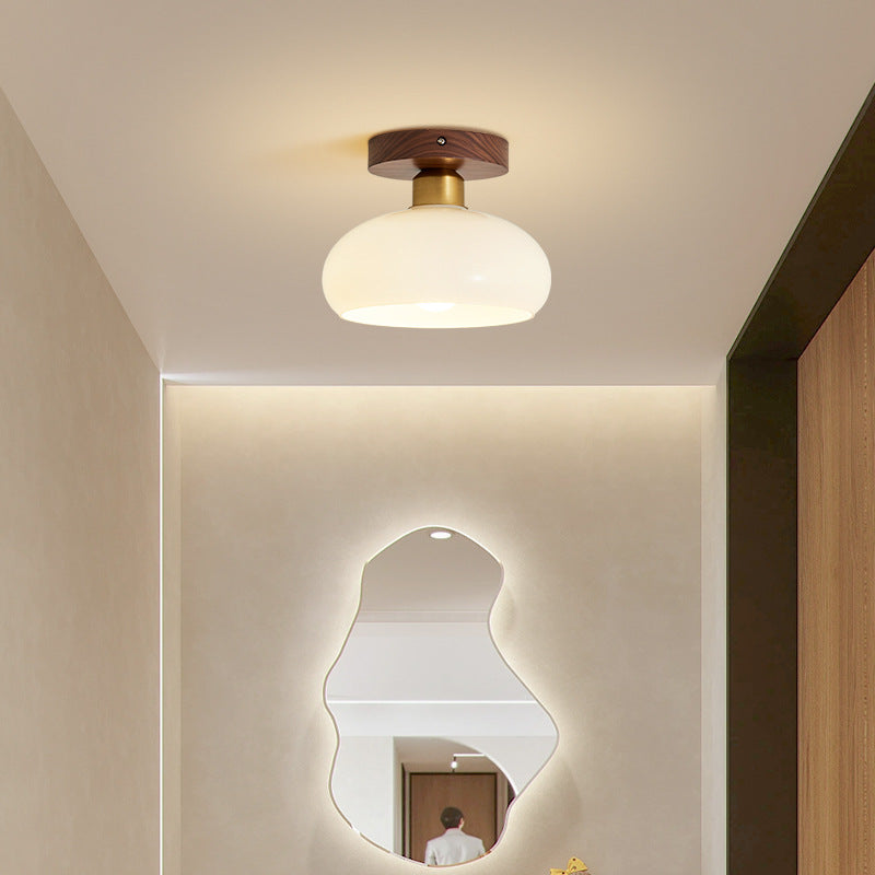 Wood Ceiling Light | Modern Flush Mount Fixture | Natural Wood Lighting | Lologe