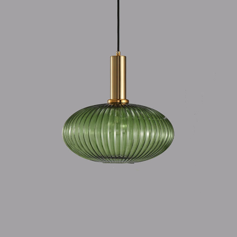 Glass Lantern Pendant Light | Dining Room Striped Glass Modern Minimalist | Lologe