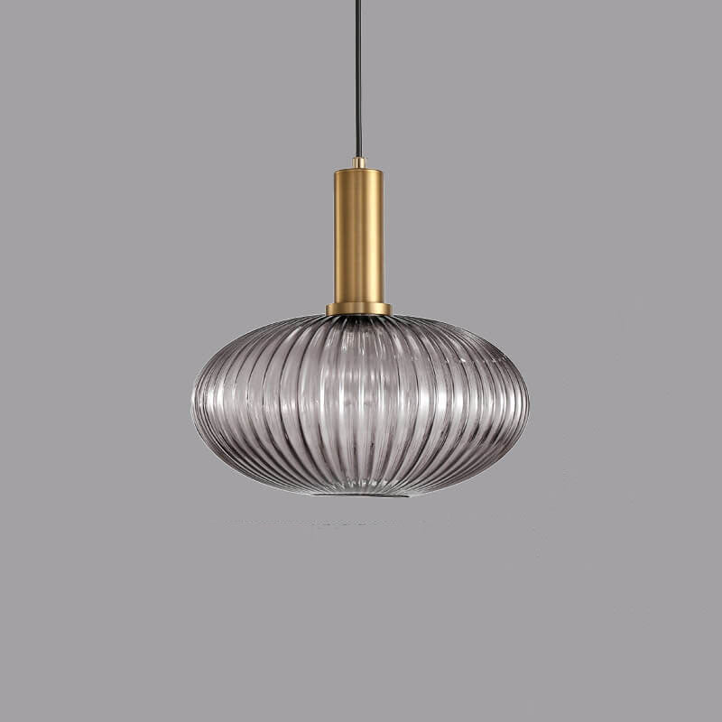 Glass Lantern Pendant Light | Dining Room Striped Glass Modern Minimalist | Lologe