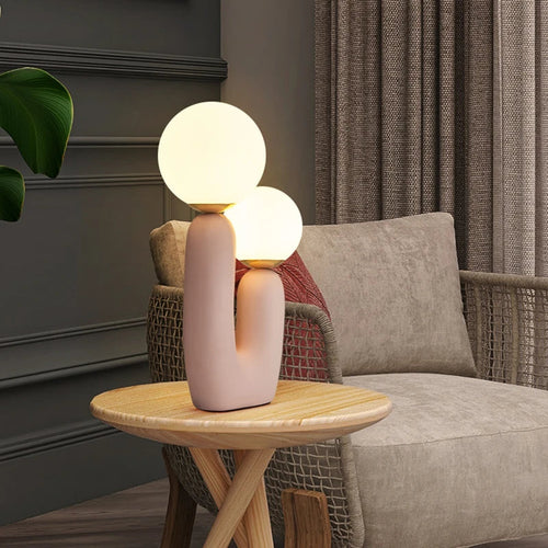 Cactus Table Lamp | Modern Glass Accent Lamp | Living Room & Bedroom | Lologe