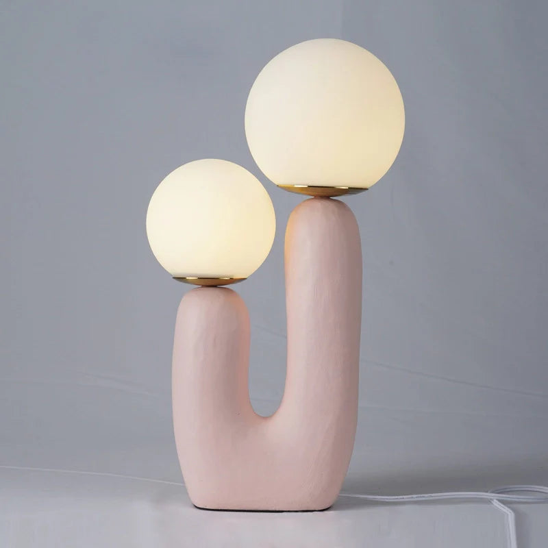 Modern Table Lamp | Cactus-Inspired Glass Accent Light for Living Room | Lologe