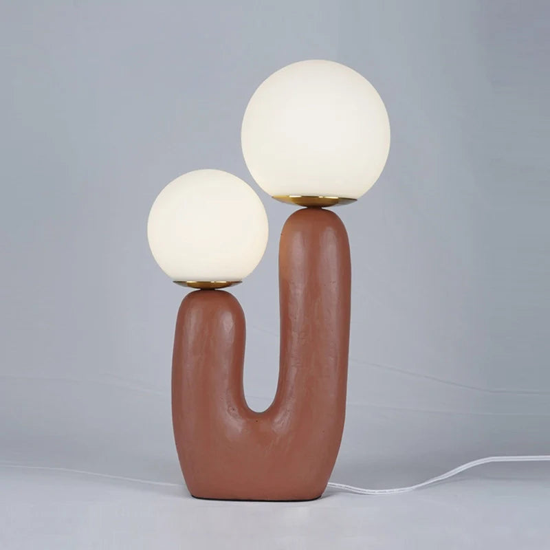 Modern Table Lamp | Cactus-Inspired Glass Accent Light for Living Room | Lologe