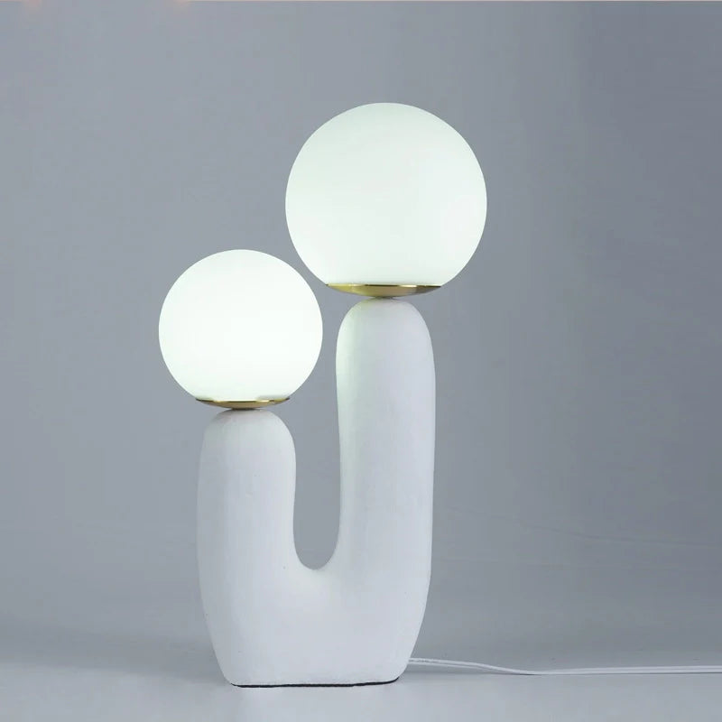 Modern Table Lamp | Cactus-Inspired Glass Accent Light for Living Room | Lologe
