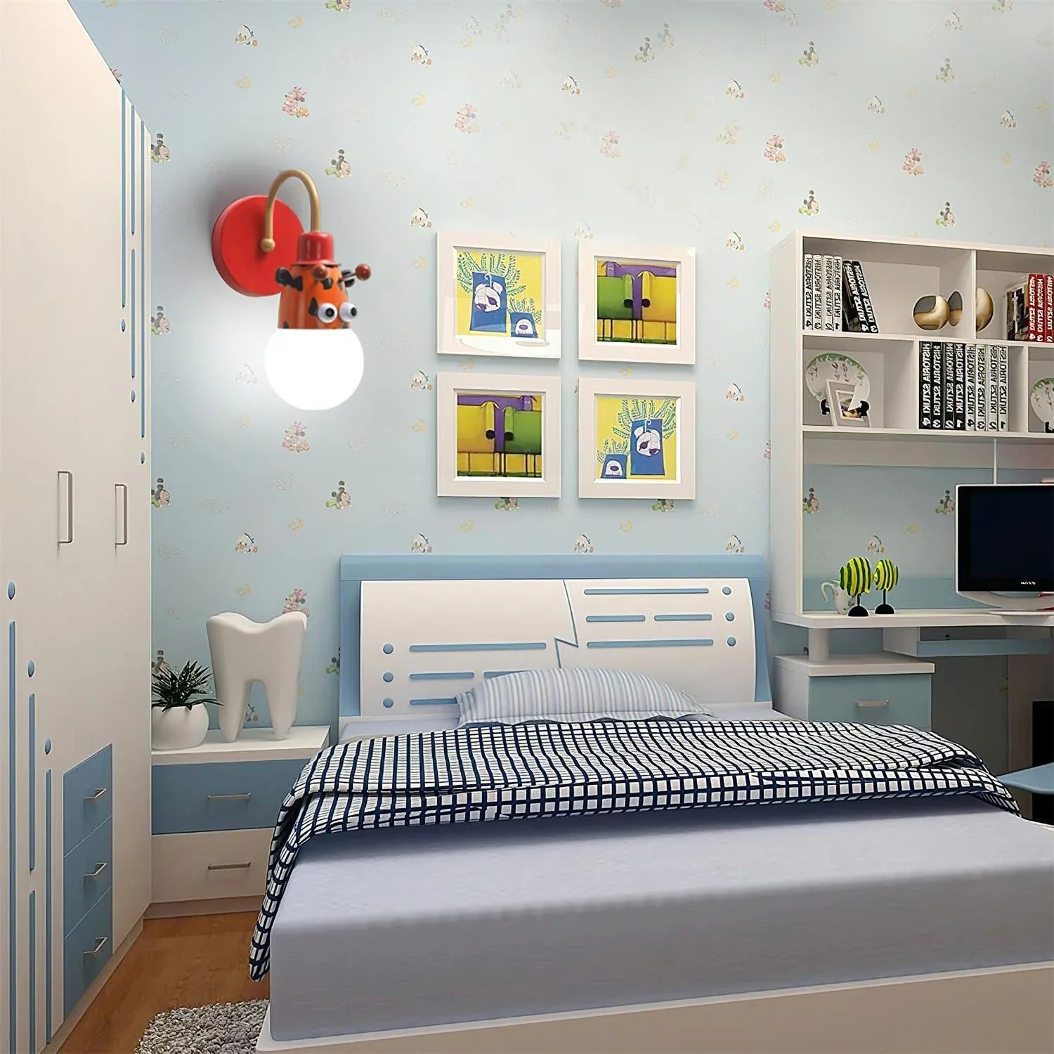 Animal Wall Lamp | Kids Room Cartoon Wall Light Modern Decor | Lologe