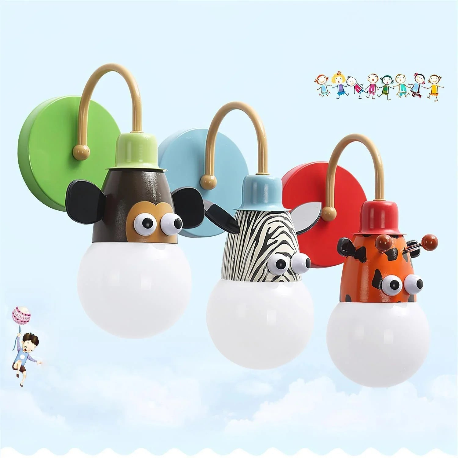 Animal Wall Lamp | Kids Room Cartoon Wall Light Modern Decor | Lologe