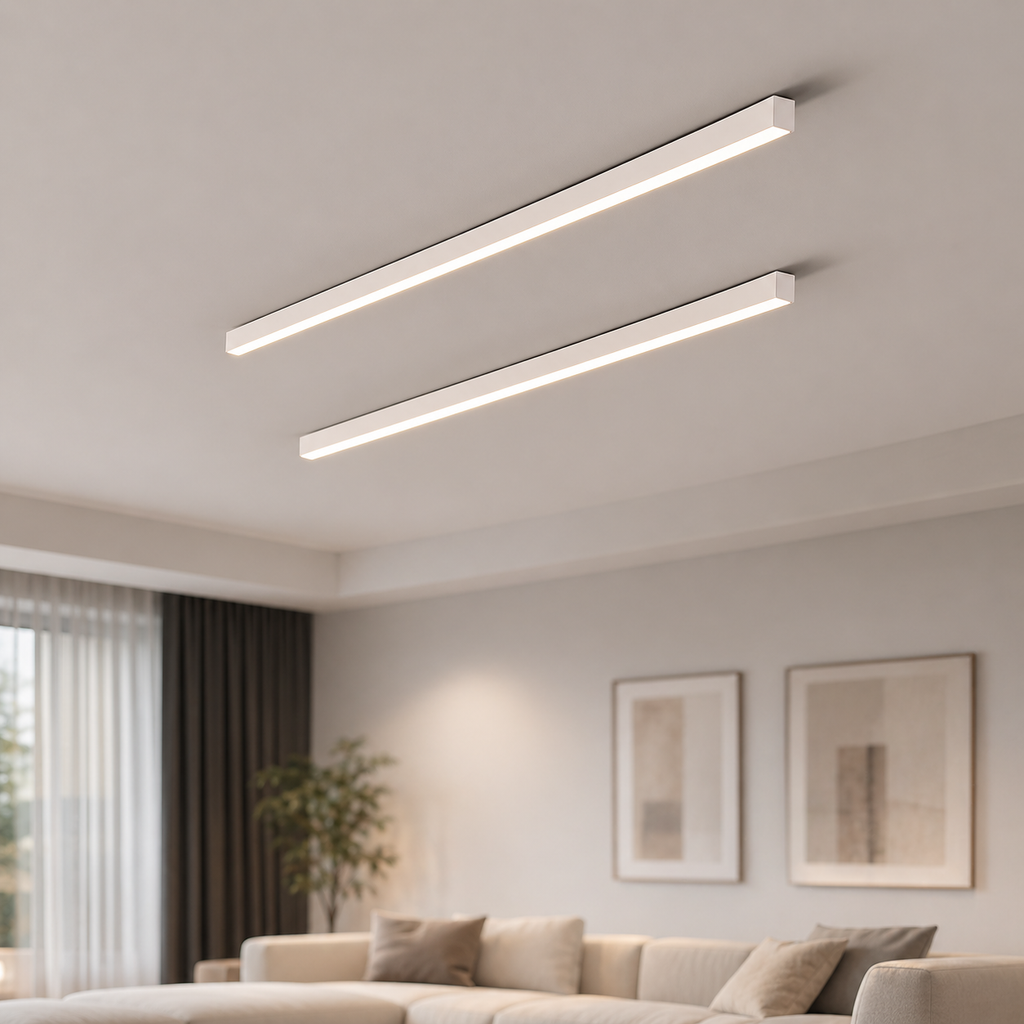 Modern Linear LED Ceiling Light | Hallway | Linear Design | Flush Mount | Minimalist | Lologe