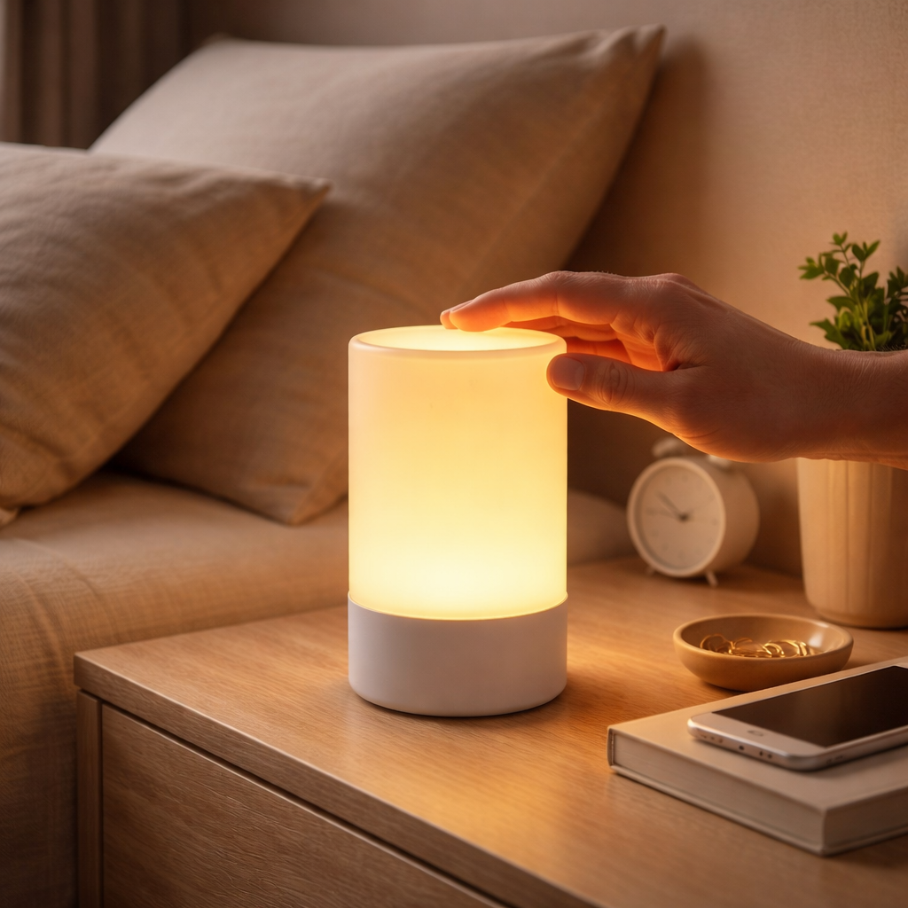 Glowvara - Dimmable Touchscreen RGB Desk Lamp- Bedside Reading Light