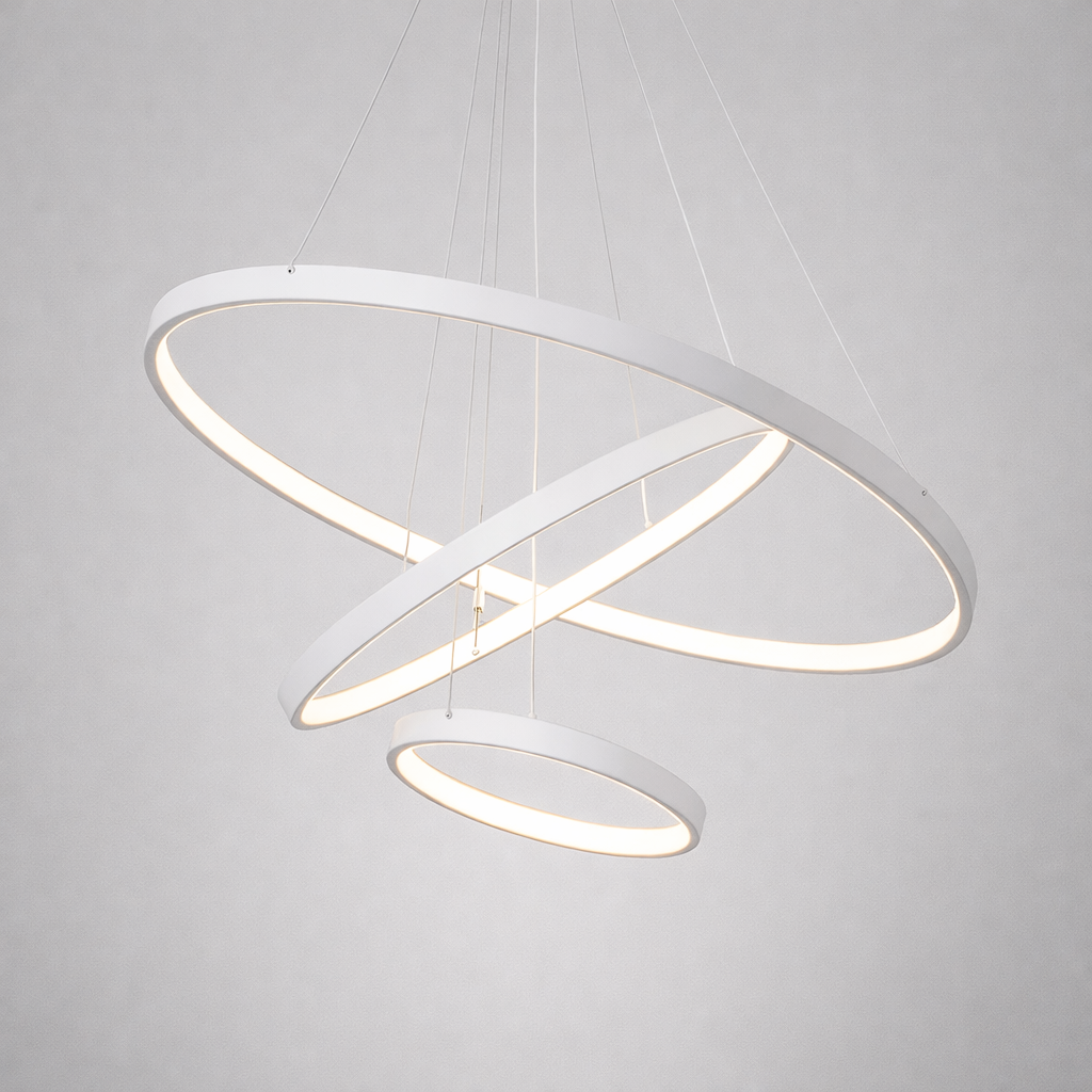 Lumivara - Multi-Ring LED Ceiling Chandelier- Illuminate Living Spaces