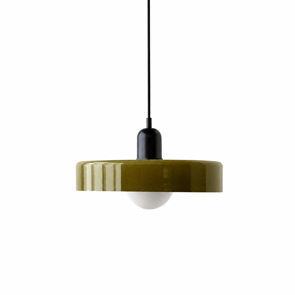 Vintage Glass Pendant Light | Colourful Dish Shade for Dining Room | Lologe