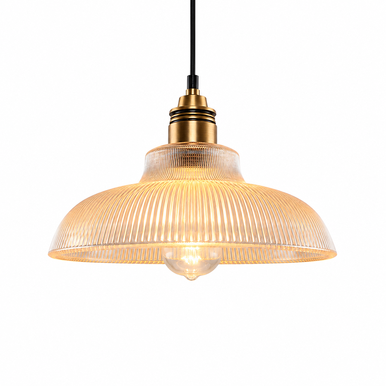 Vintage Striped Glass Pendant Light | Kitchen Island Ceiling Lighting | Lologe