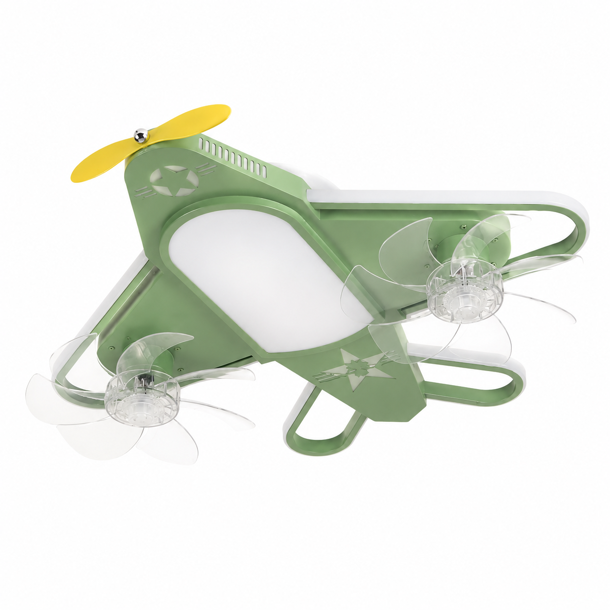 LED Ceiling Fan Light | Kids Airplane Design | Iron Acrylic | Flush Mount | Lologe