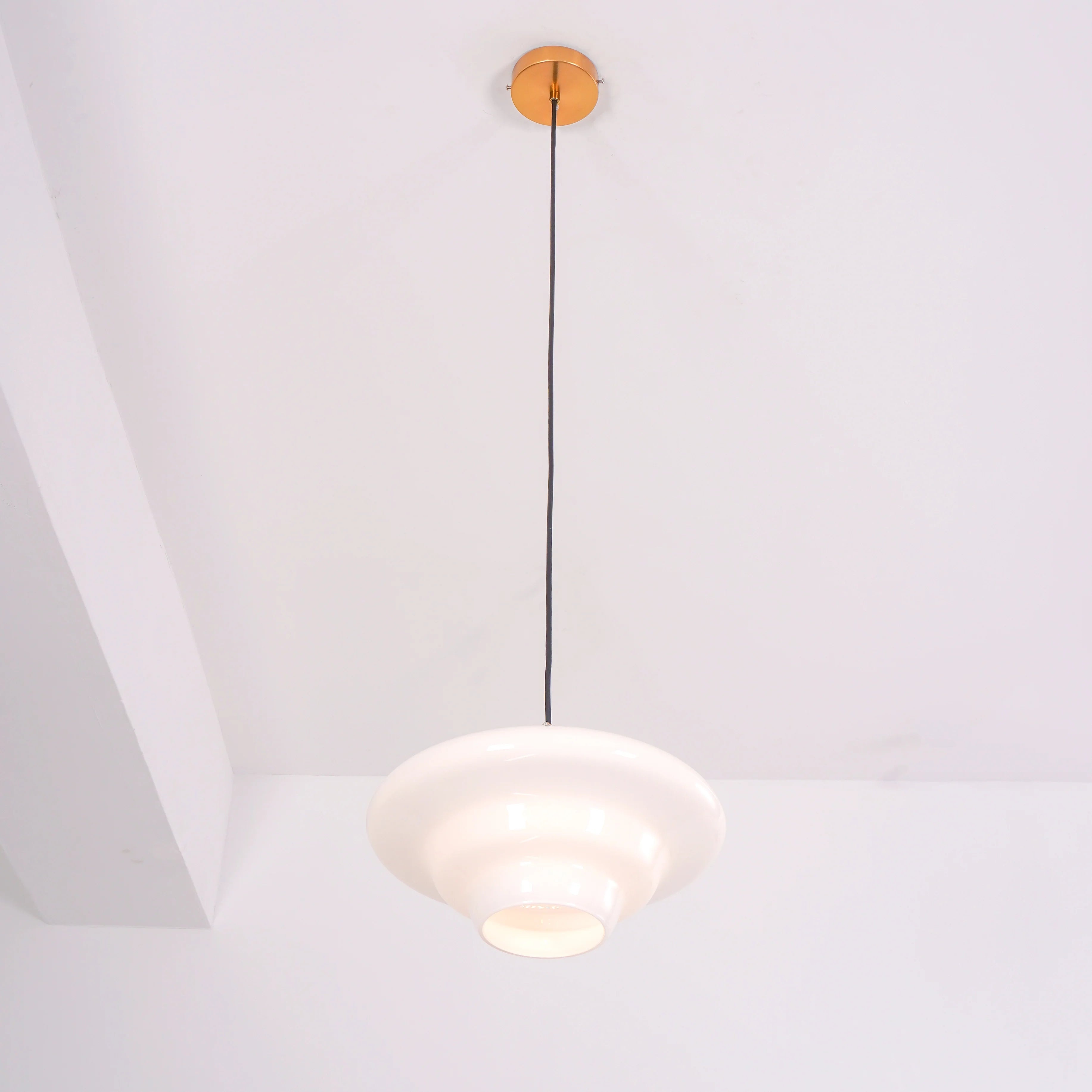 Cream Pendant Light | UFO Style Ceiling Lighting for Dining Room & Kitchen | Lologe