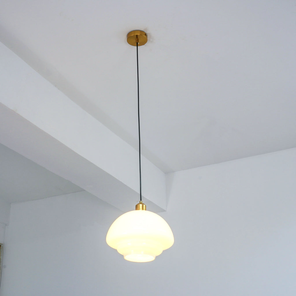 Cream Pendant Light | UFO Style Ceiling Lighting for Dining Room & Kitchen | Lologe
