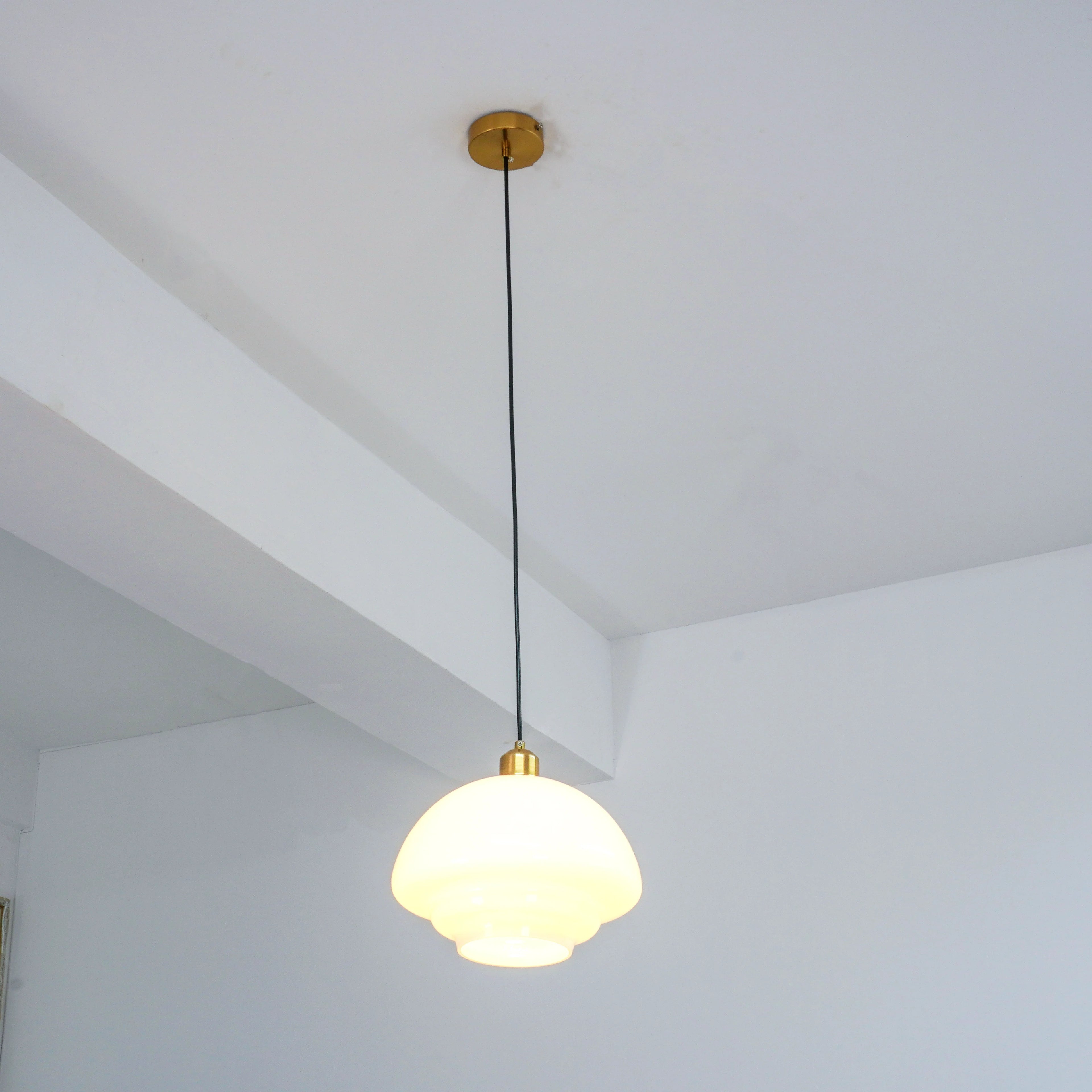 Cream Pendant Light | UFO Style Ceiling Lighting for Dining Room & Kitchen | Lologe