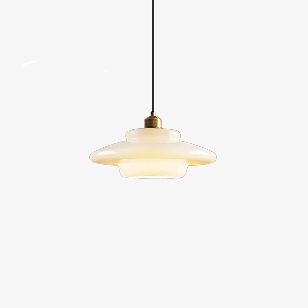 Cream Pendant Light | UFO Style Ceiling Lighting for Dining Room & Kitchen | Lologe