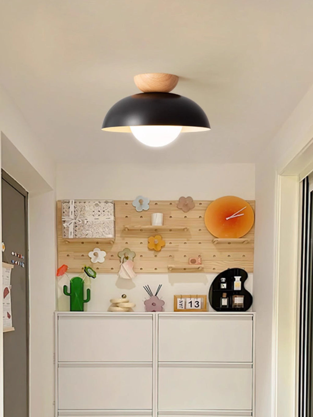 Modern Ceiling Light | Minimalist Flush Mount Fixture for Bedroom & Living Room | Lologe