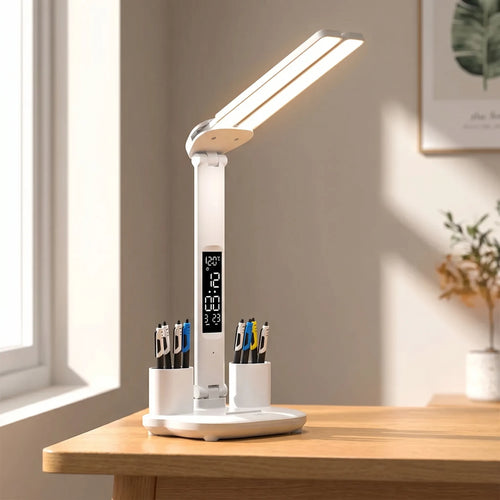 Deskara - Dual-Head Foldable LED Desk Lamp- Study Desk Lighting