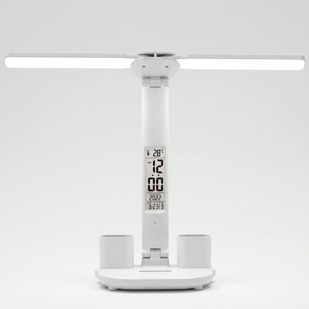 Deskara - Dual-Head Foldable LED Desk Lamp- Study Desk Lighting