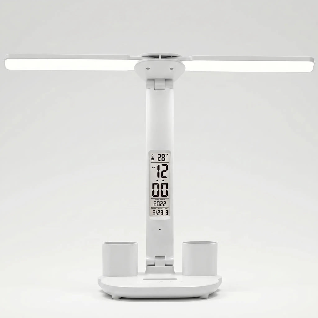Deskara - Dual-Head Foldable LED Desk Lamp- Study Desk Lighting