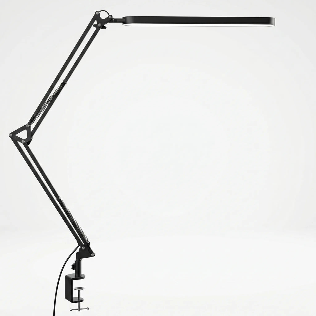 Deskray - Long-Arm Clamp LED Desk Lamp- Focused Desk Lighting
