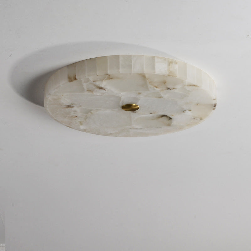 Marble Ceiling Light | Modern Disc Flush Mount Lamp for Living Room | Lologe
