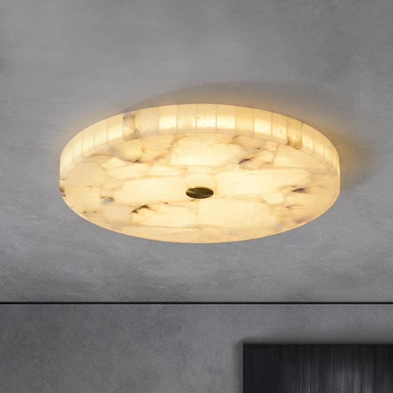 Marble Ceiling Light | Modern Disc Flush Mount Lamp for Living Room | Lologe