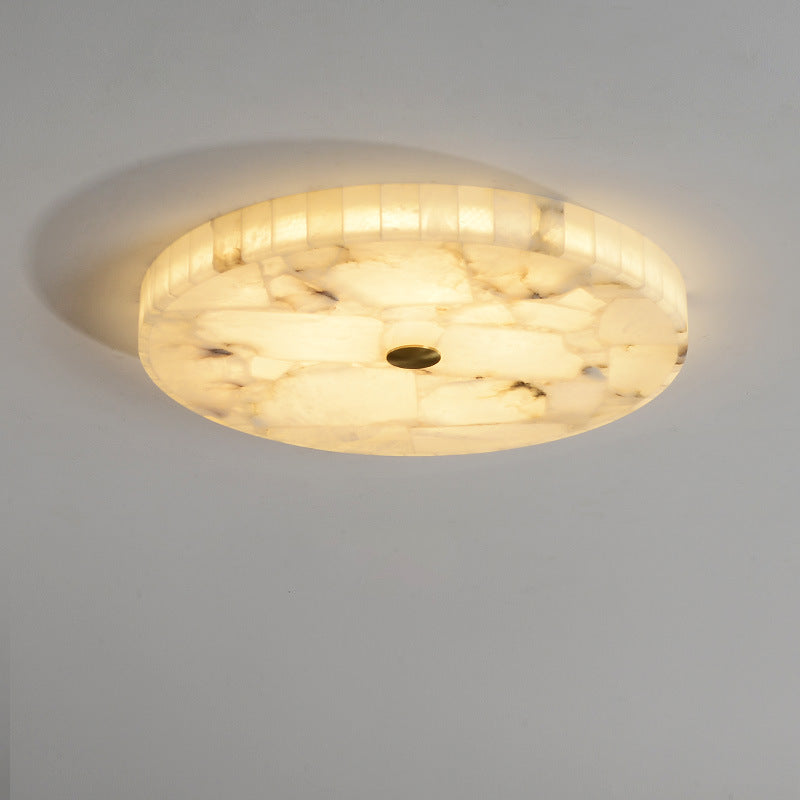 Marble Ceiling Light | Modern Disc Flush Mount Lamp for Living Room | Lologe
