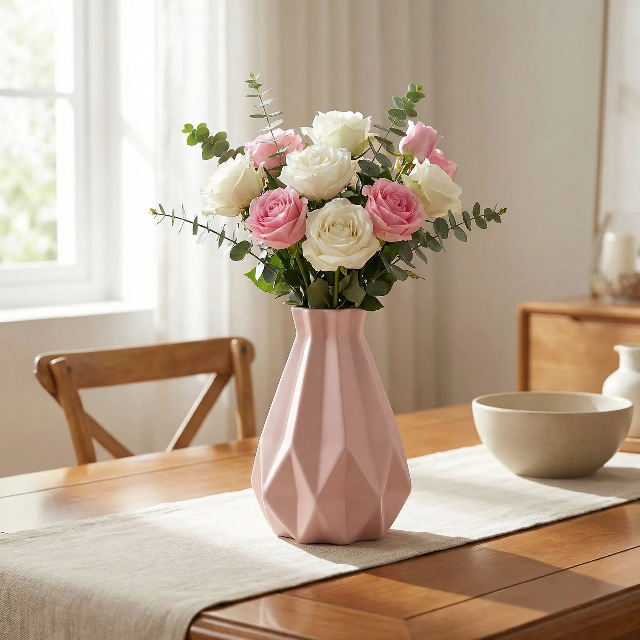 Floravia - Nordic Geometric Decorative Vase- Displaying Fresh Flowers