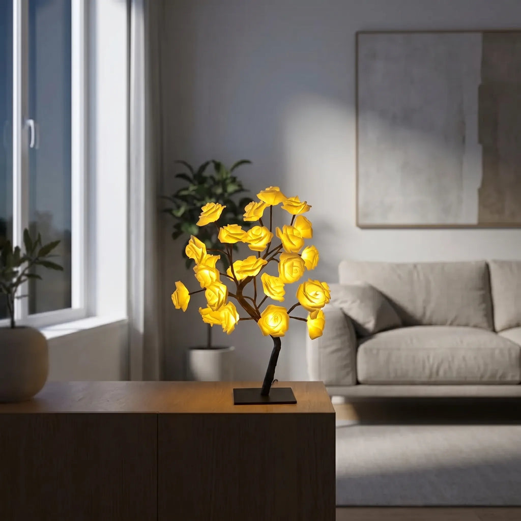 Floresca - Rose Blossom LED Tree Lamp- Ambient Room Lighting