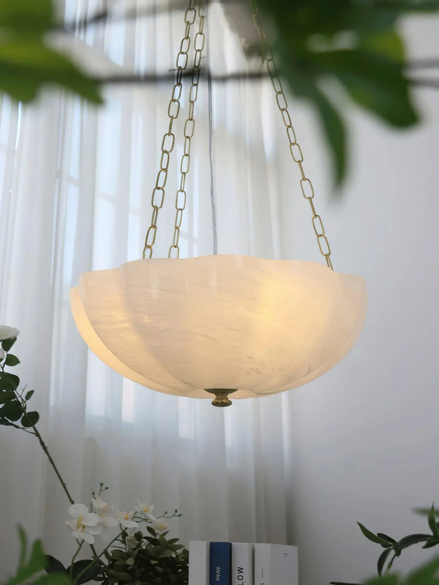 Flower Basket Chandelier | Woven Natural Fibre Pendant Light | Rustic Decor | Lologe