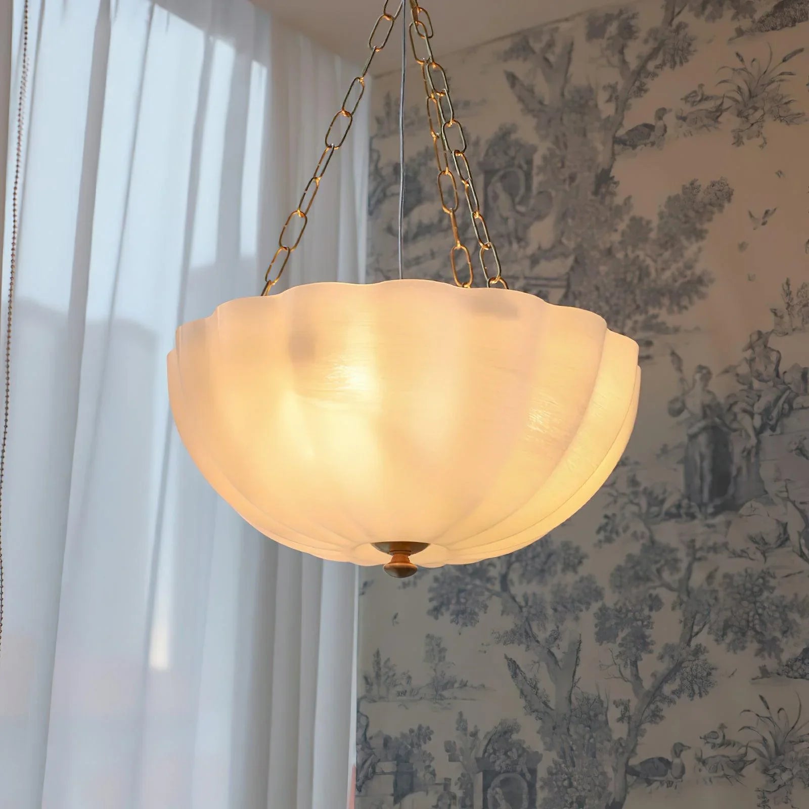 Flower Basket Chandelier | Woven Natural Fibre Pendant Light | Rustic Decor | Lologe