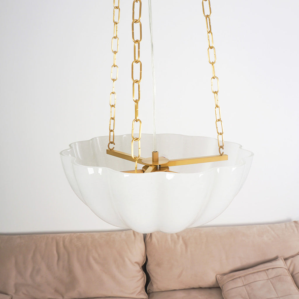 Flower Basket Chandelier | Woven Natural Fibre Pendant Light | Rustic Decor | Lologe