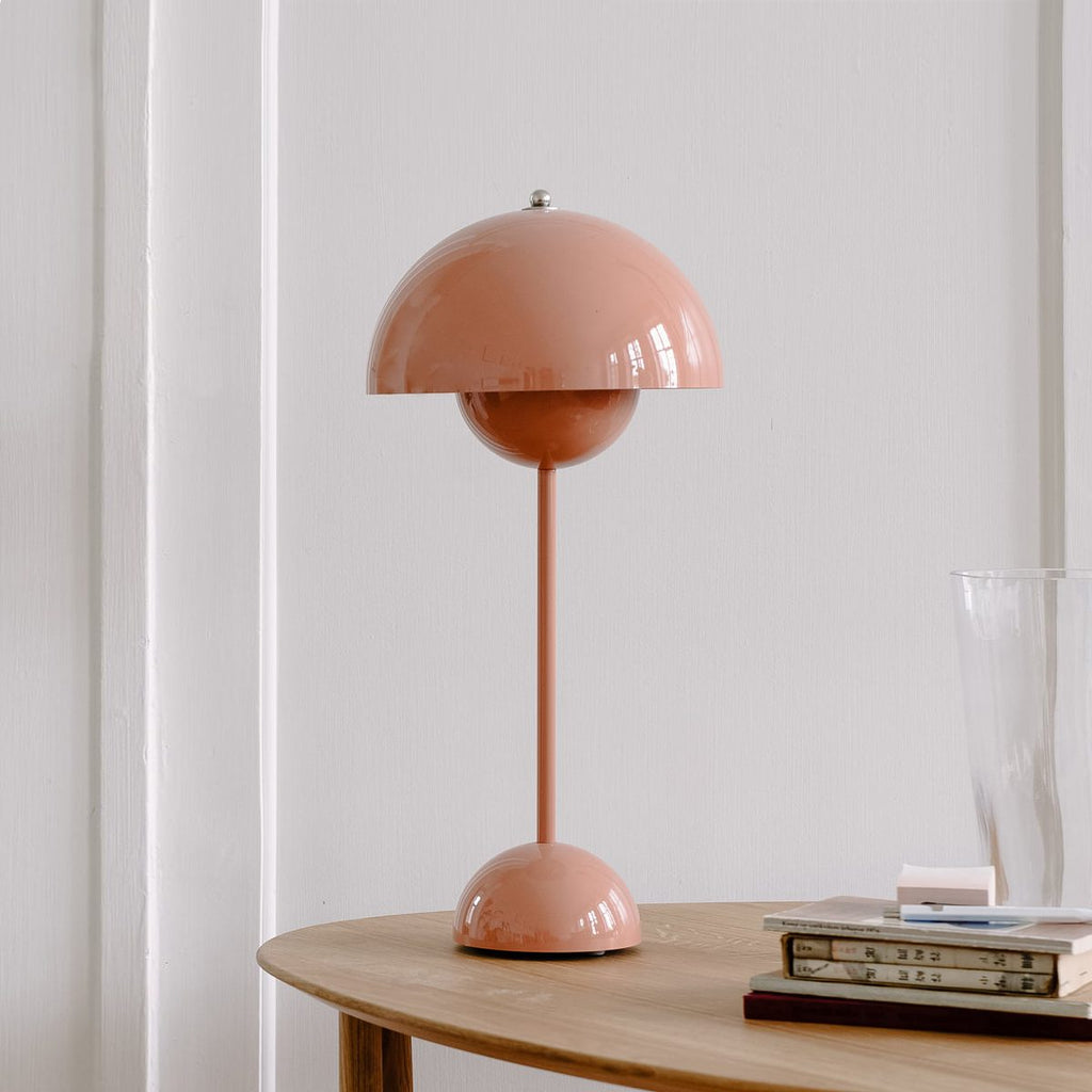 Modern Table Lamp for Bedroom | Metal Dome Accent Lighting | Lologe