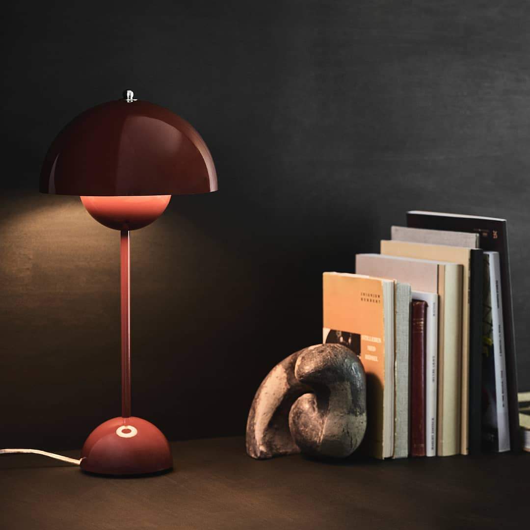 Modern Table Lamp for Bedroom | Metal Dome Accent Lighting | Lologe