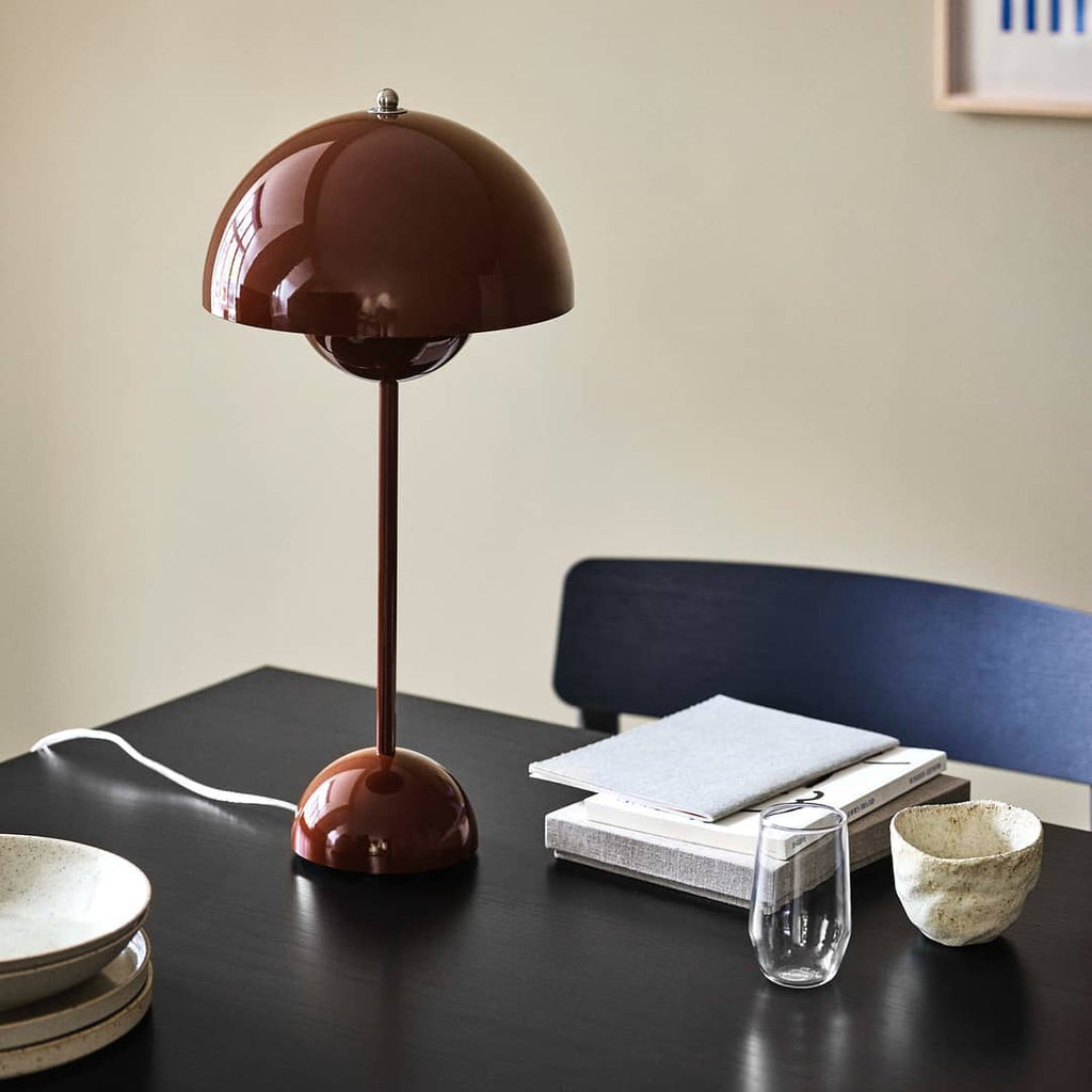 Modern Table Lamp for Bedroom | Metal Dome Accent Lighting | Lologe