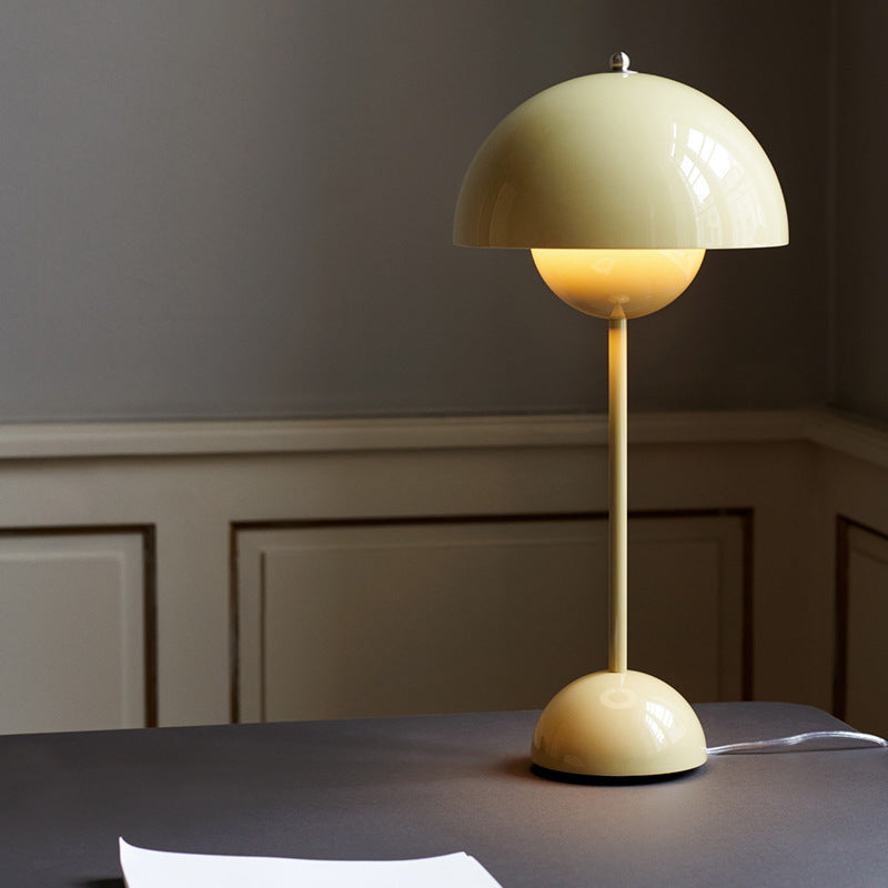 Modern Table Lamp for Bedroom | Metal Dome Accent Lighting | Lologe