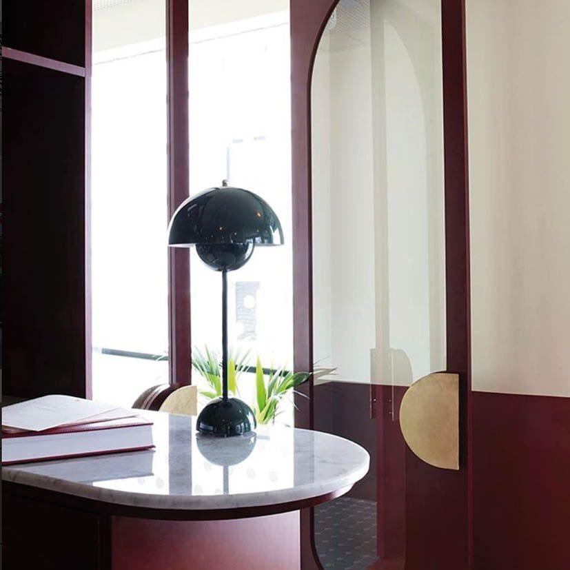 Modern Table Lamp for Bedroom | Metal Dome Accent Lighting | Lologe