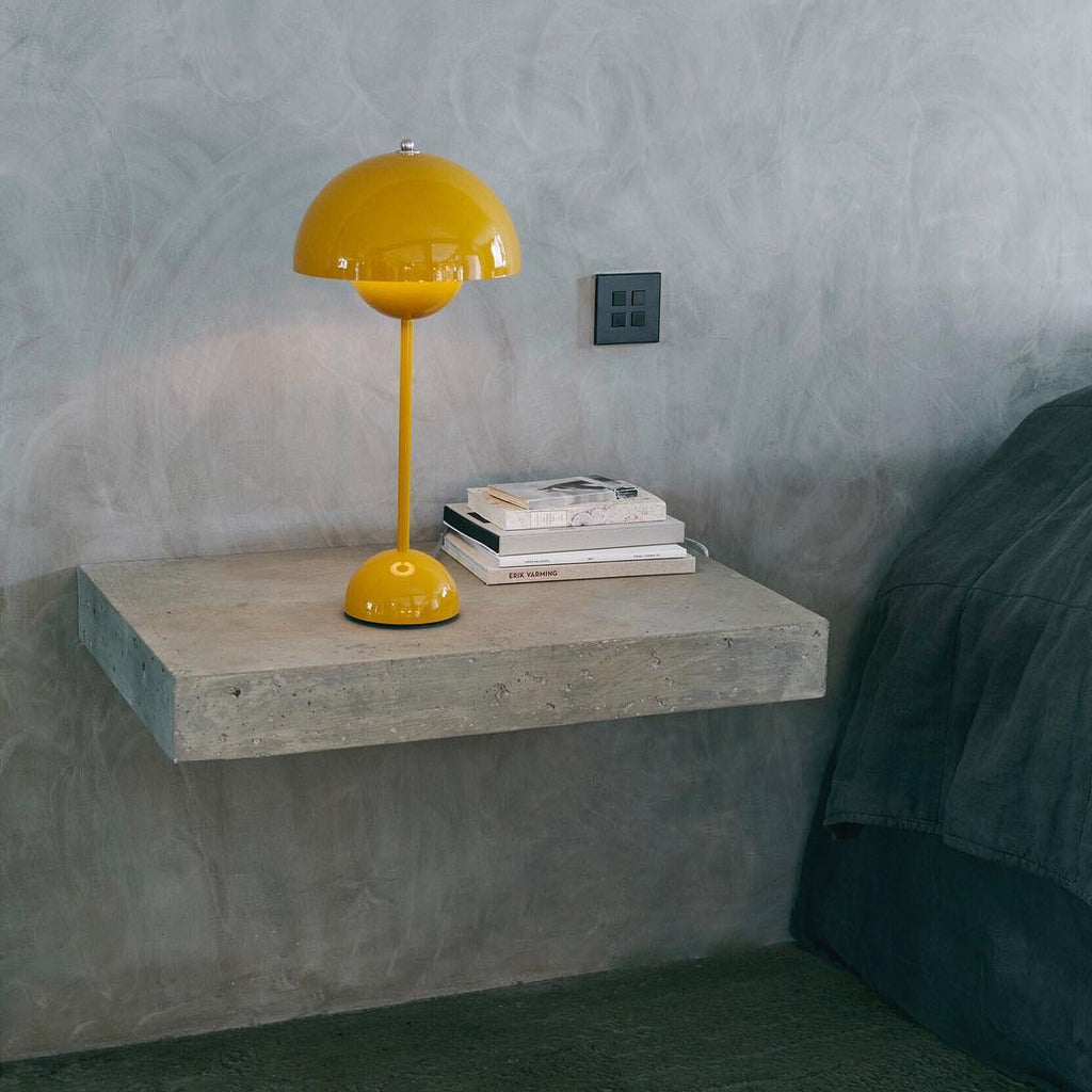 Modern Table Lamp for Bedroom | Metal Dome Accent Lighting | Lologe